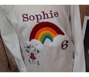 Stickdatei - Regenbogen Fransenappli